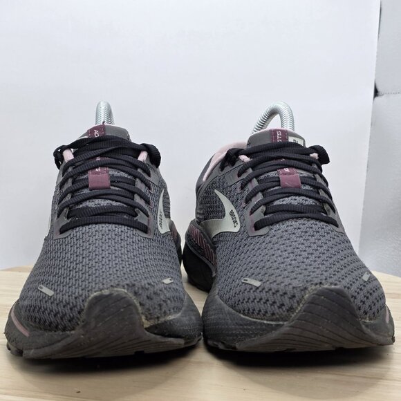 Women's Sz 7.5 B - Brooks Adrenaline GTS 22 Running Shoes Black Pink 1203531B015 - Picture 2 of 9